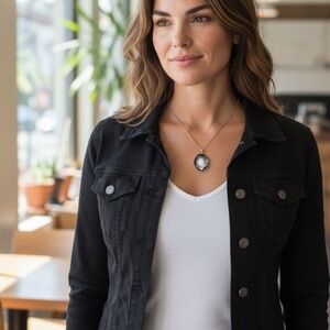 Indio Jewelry One of a Kind Agate Crystal Slice Gold Necklace #7026